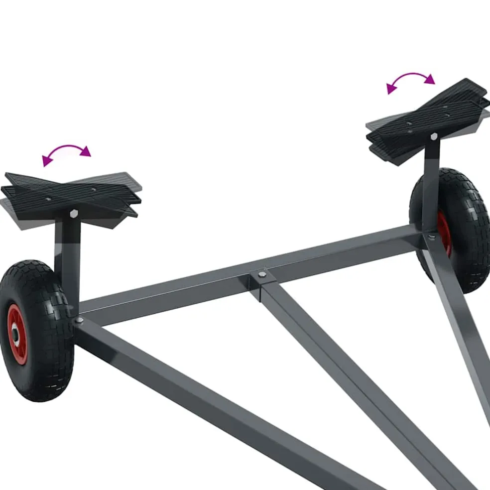 vidaXL Boottrailer 302 x 107 x 42 cm zilver Staal