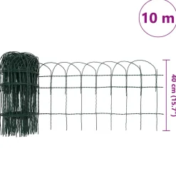 vidaXL Borderafscheiding 10x0,4 m gepoedercoat ijzer