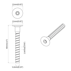 vidaXL Bout 2 st Verzinkt 5 x 40 mm IJzer