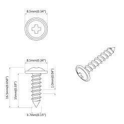 vidaXL Bout 2 st Zilver M4 x 16 mm Staal