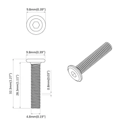 vidaXL Bout 2 st Zilver 5 x 30 mm IJzer