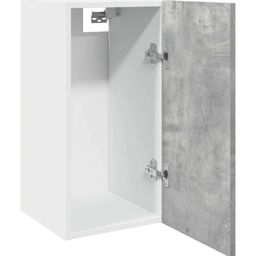 vidaXL Bovenkast Lyon 30x31x60 cm bewerkt hout betongrijs