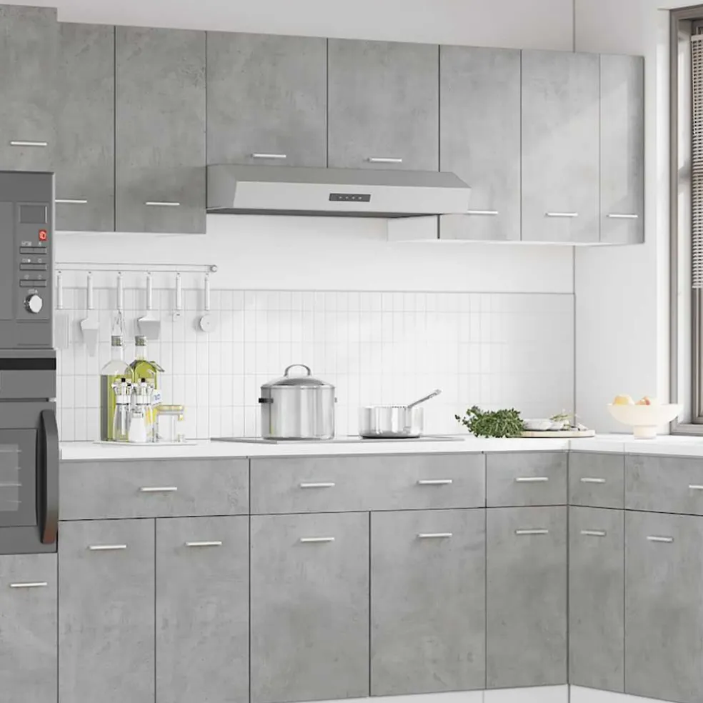 vidaXL Bovenkast Lyon 30x31x60 cm bewerkt hout betongrijs