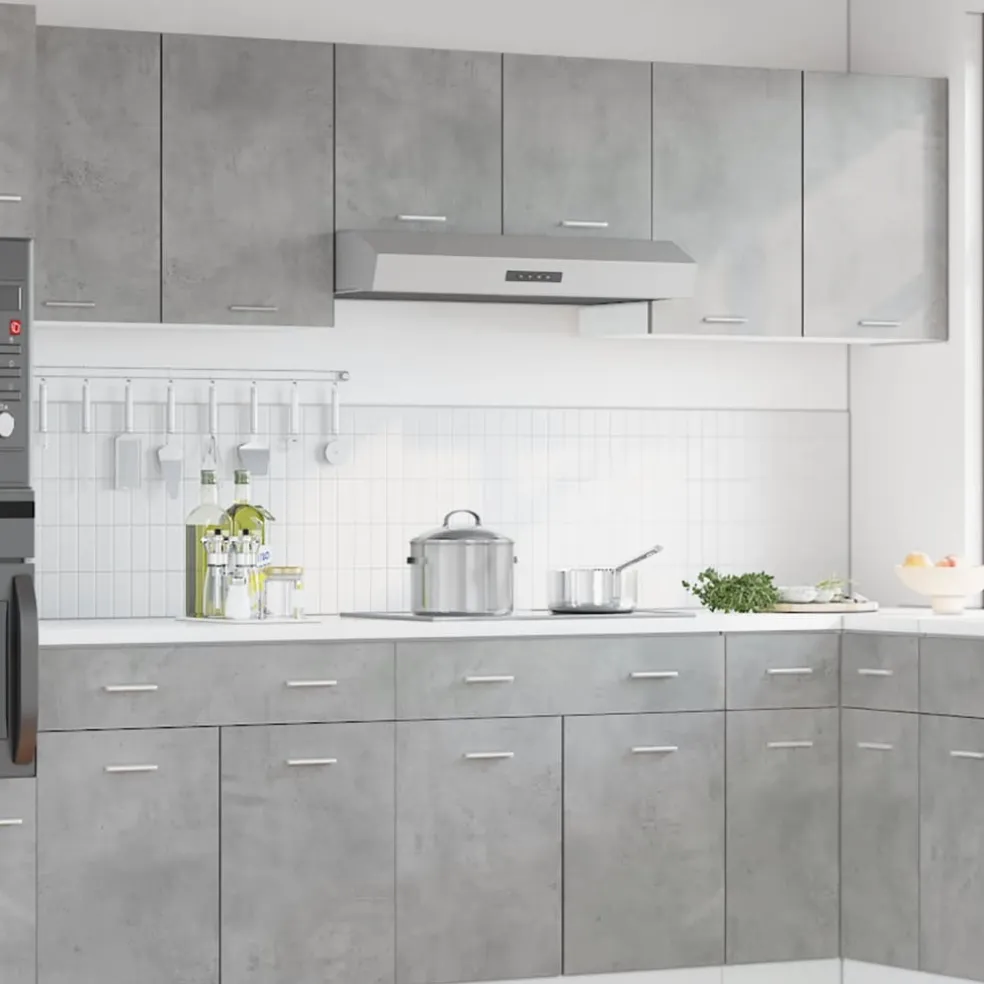 vidaXL Bovenkast Lyon 80x31x60 cm bewerkt hout betongrijs