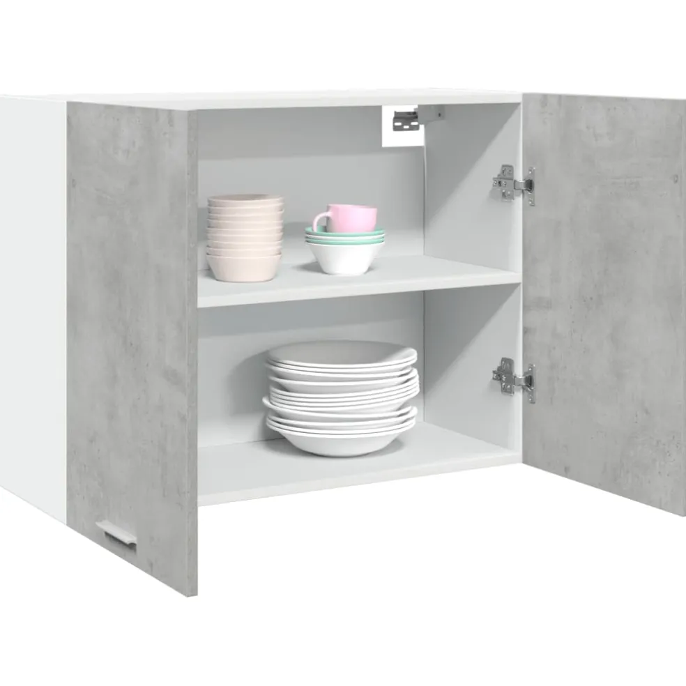 vidaXL Bovenkast Lyon 80x31x60 cm bewerkt hout betongrijs