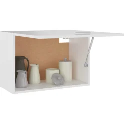vidaXL Bovenkast Lyon 60x31x40 cm bewerkt hout wit