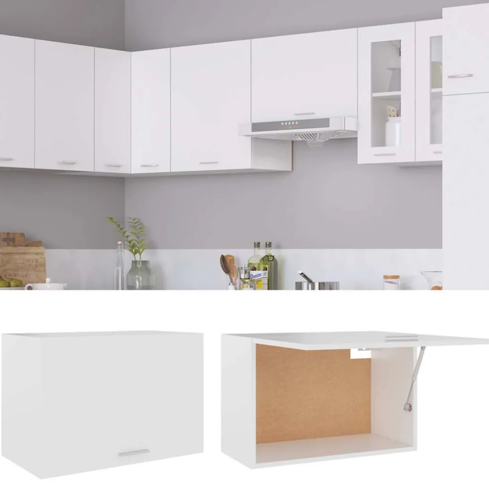 vidaXL Bovenkast Lyon 60x31x40 cm bewerkt hout wit