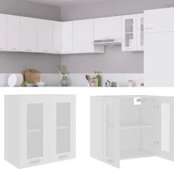 vidaXL Bovenkast Lyon 60x31x60 cm bewerkt hout wit