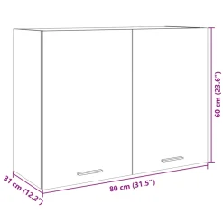 vidaXL Bovenkast Lyon 80x31x60 cm bewerkt hout sonoma eikenkleurig
