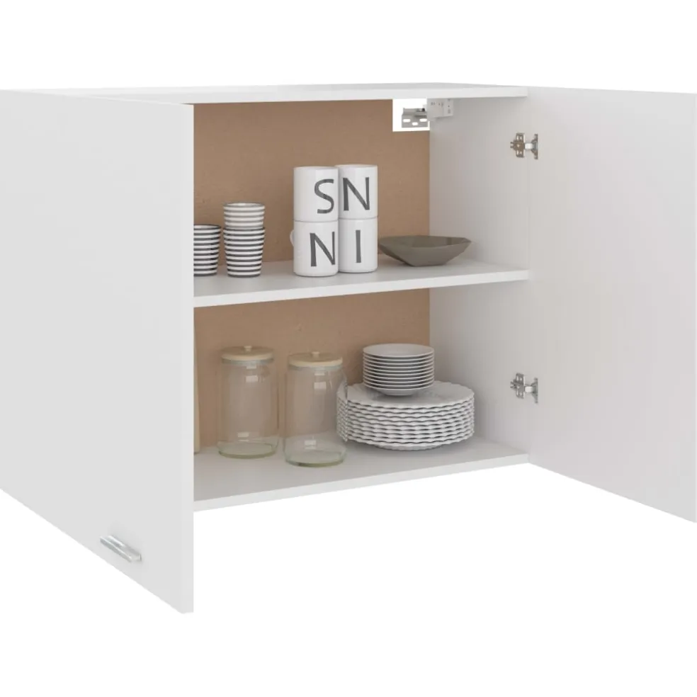 vidaXL Bovenkast Lyon 80x31x60 cm bewerkt hout wit