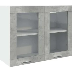 vidaXL Bovenkast Lyon 80x31x60 cm betongrijs
