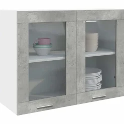 vidaXL Bovenkast Lyon 80x31x60 cm betongrijs