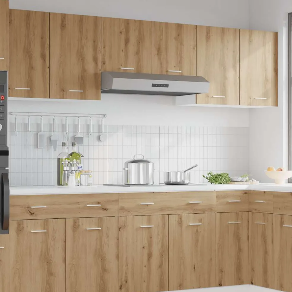 vidaXL Bovenkast Lyon 40x31x60 cm bewerkt hout artisanaal eikenkleur