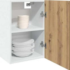 vidaXL Bovenkast Lyon 40x31x60 cm bewerkt hout artisanaal eikenkleur