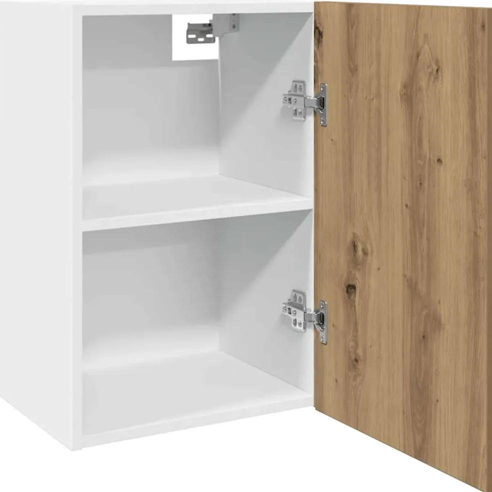 vidaXL Bovenkast Lyon 40x31x60 cm bewerkt hout artisanaal eikenkleur