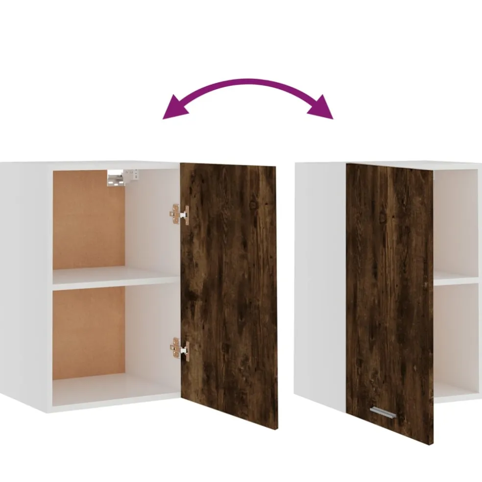 vidaXL Bovenkast Lyon 39,5x31x60 cm bewerkt hout gerookt eikenkleurig