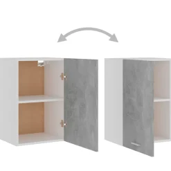 vidaXL Bovenkast Lyon 39,5x31x60 cm bewerkt hout betongrijs