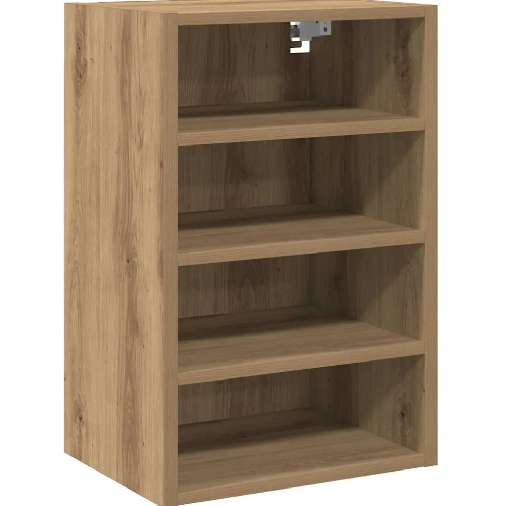vidaXL Bovenkast Riga 40x29,5x60 cm bewerkt hout artisanaal eikenkleur