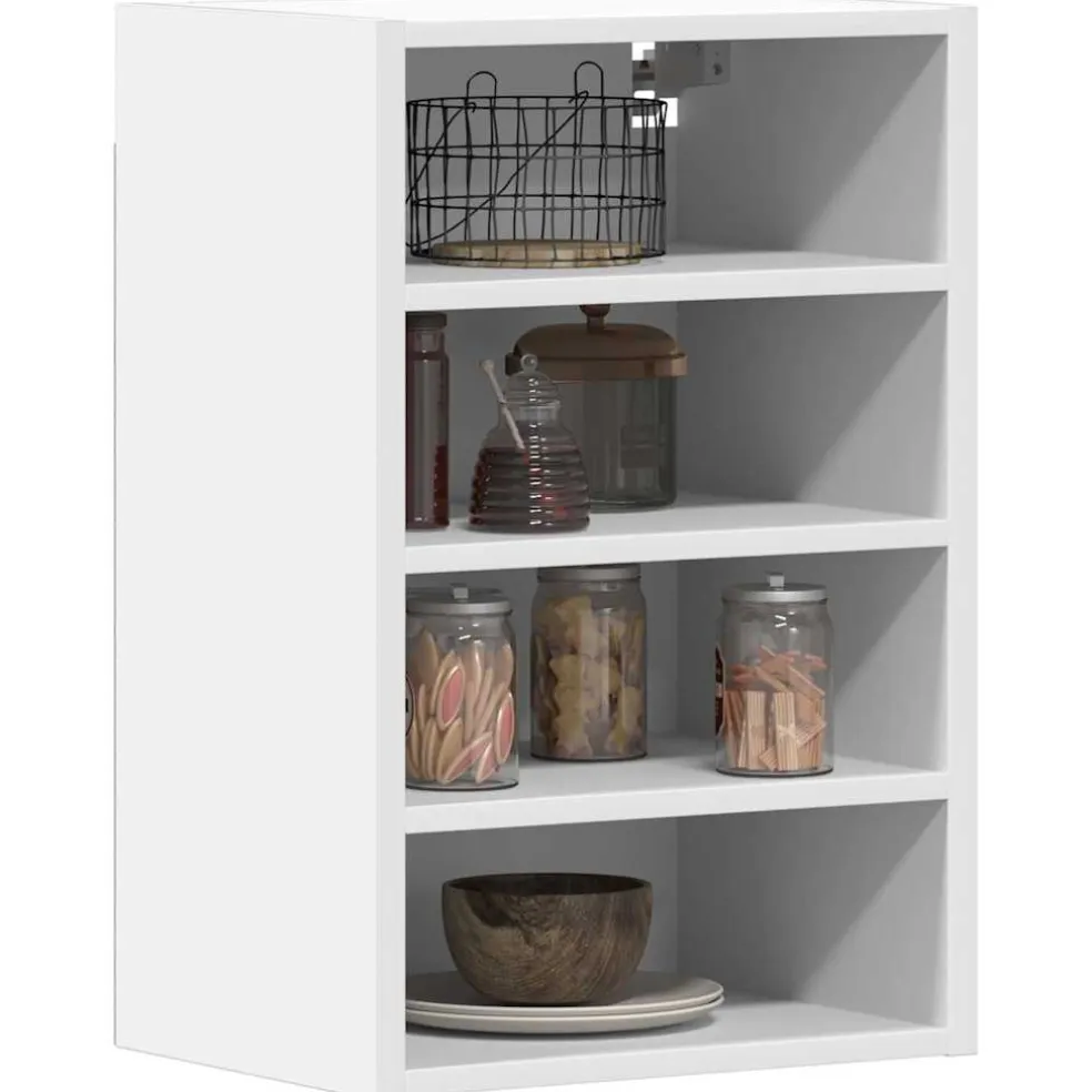 vidaXL Bovenkast Riga 40x29,5x60 cm bewerkt hout wit