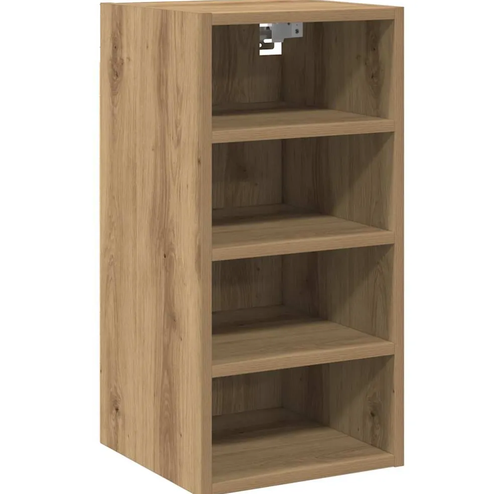 vidaXL Bovenkast Riga 30x29,5x60 cm bewerkt hout artisanaal eikenkleur