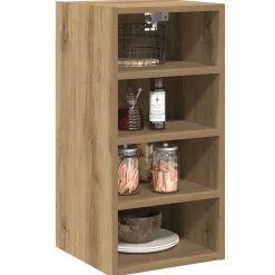 vidaXL Bovenkast Riga 30x29,5x60 cm bewerkt hout artisanaal eikenkleur