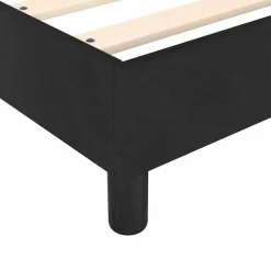 vidaXL Boxspring bed fluweel zwart 80x200 cm