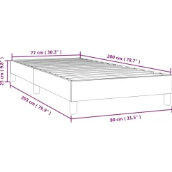 vidaXL Boxspring bed fluweel roze 80x200 cm