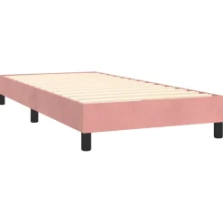vidaXL Boxspring bed fluweel roze 80x200 cm