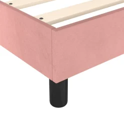 vidaXL Boxspring bed fluweel roze 80x200 cm