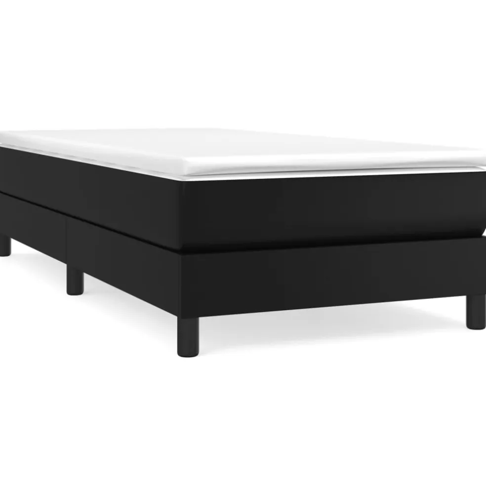 vidaXL Boxspring bed kunstleer zwart 80x200 cm