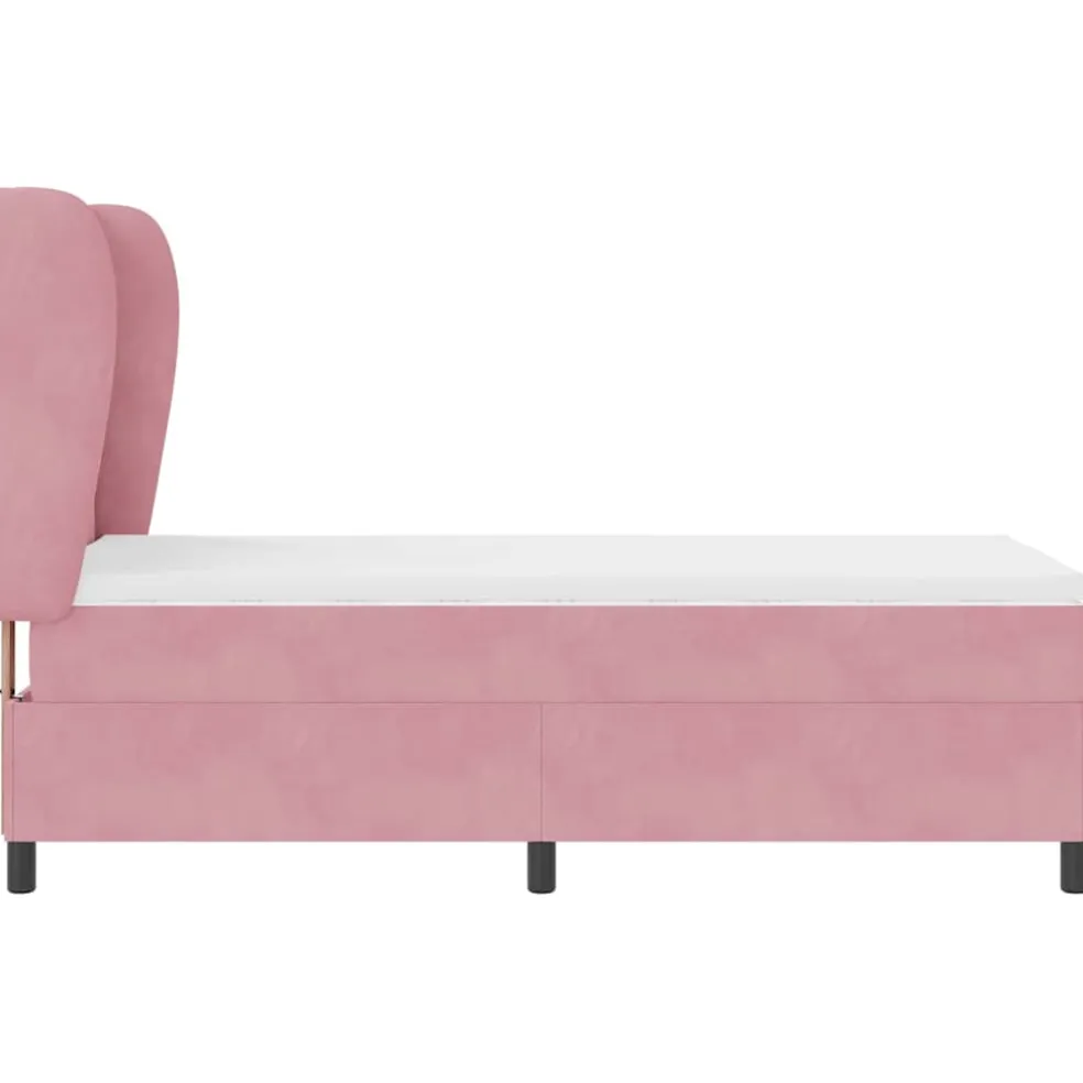 vidaXL Boxspringbed met hoofdeinde Roze 200 x 80 cm Fluweel