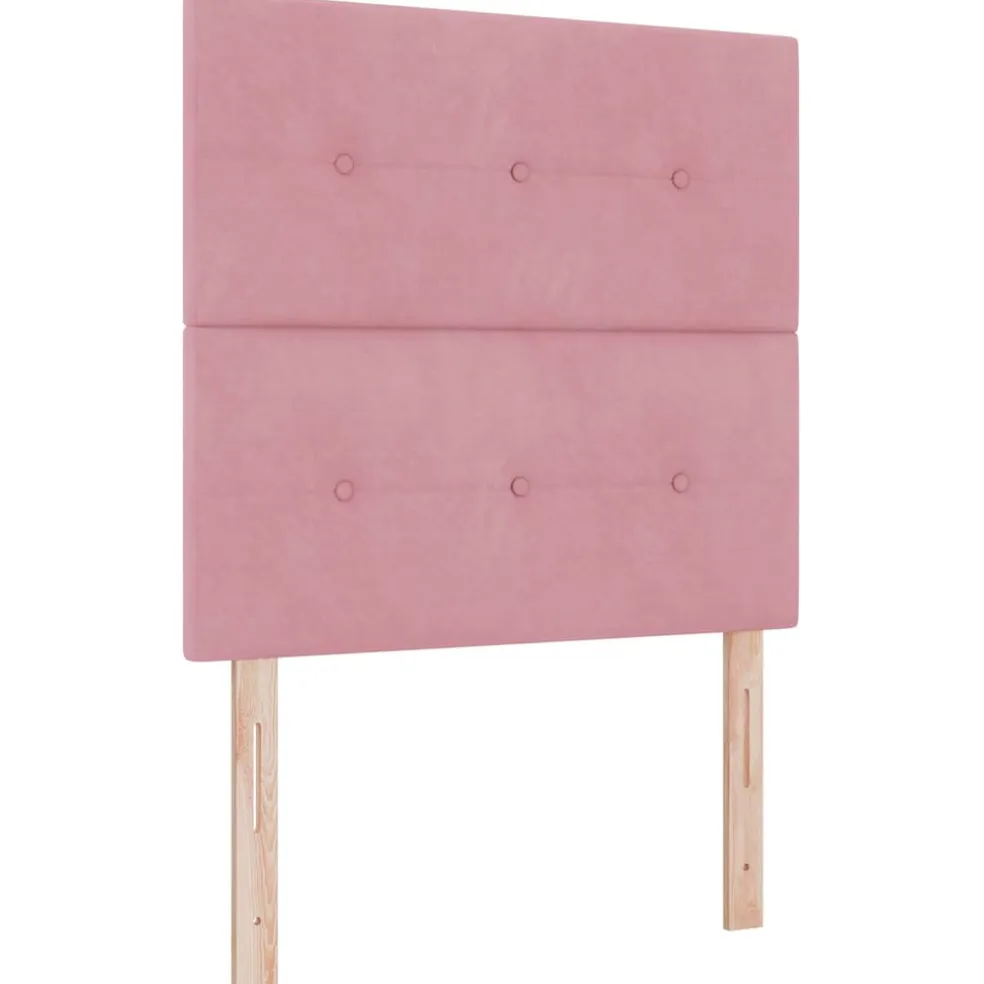 vidaXL Boxspringbed met hoofdeinde Roze 200 x 80 cm Fluweel