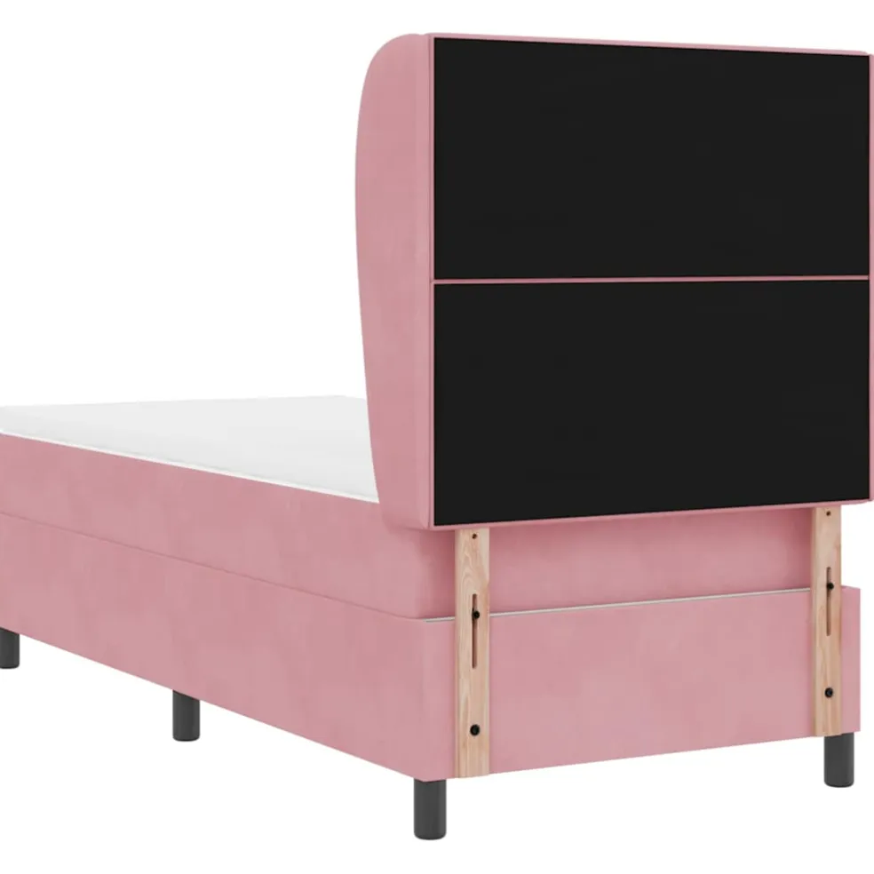 vidaXL Boxspringbed met hoofdeinde Roze 200 x 80 cm Fluweel