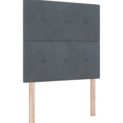 vidaXL Boxspring bed met hoofdeinde Donkergrijs 200 x 80 cm Fluweel