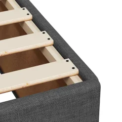 vidaXL Boxspringbed met matras Donkergrijs 80 x 200 cm Stof