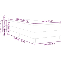 vidaXL Boxspringbed met matras Roze 80 x 200 cm Stof