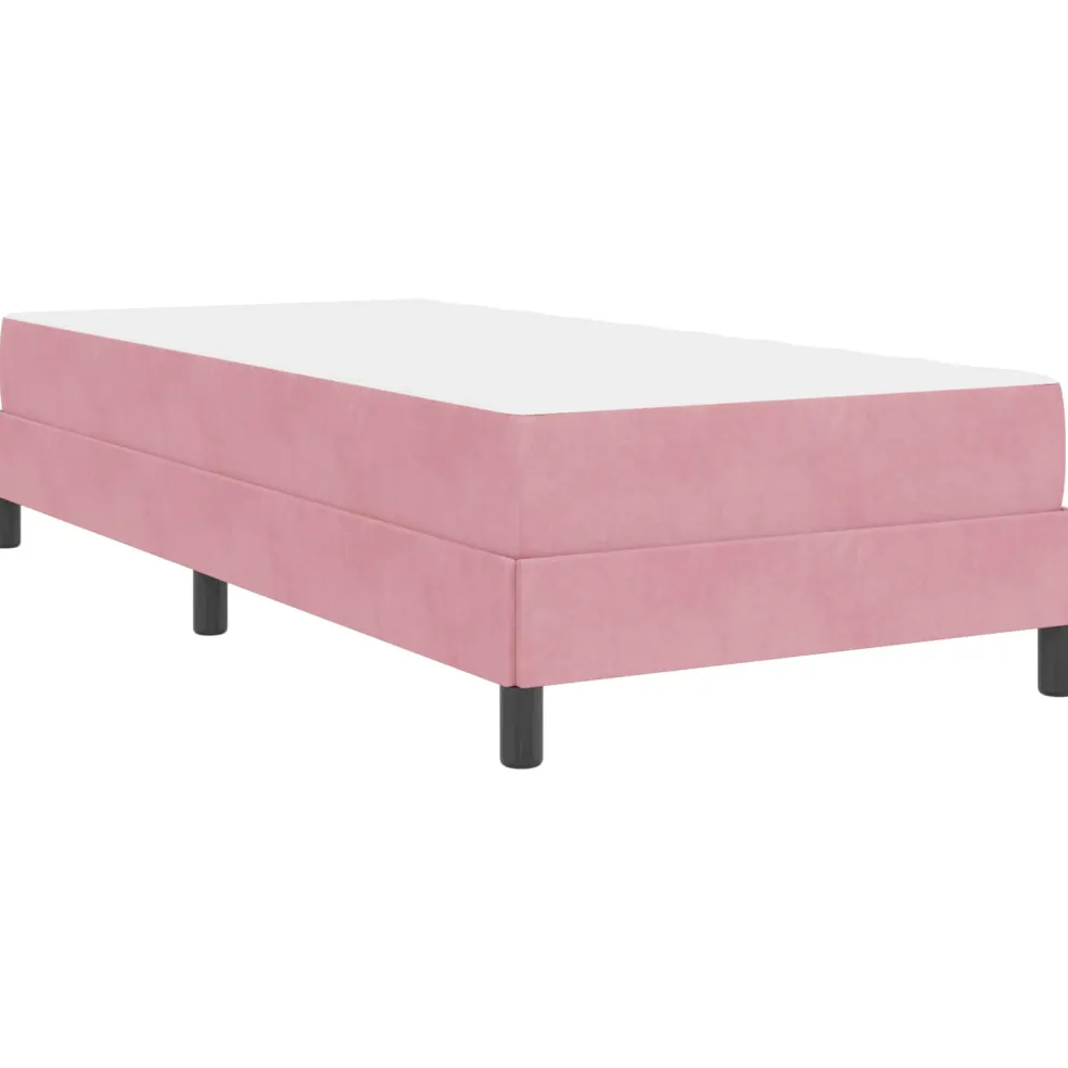 vidaXL Boxspringbed met matras Roze 80 x 200 cm Stof