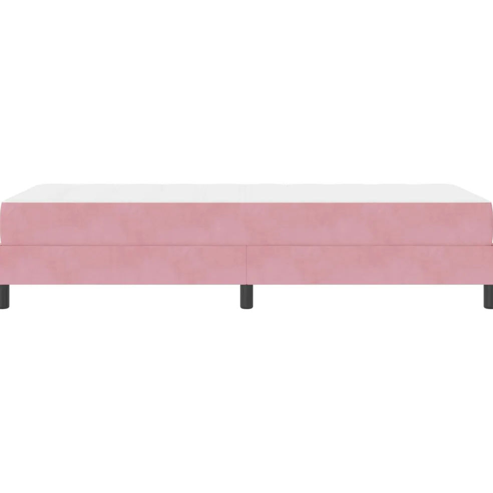 vidaXL Boxspringbed met matras Roze 80 x 200 cm Stof