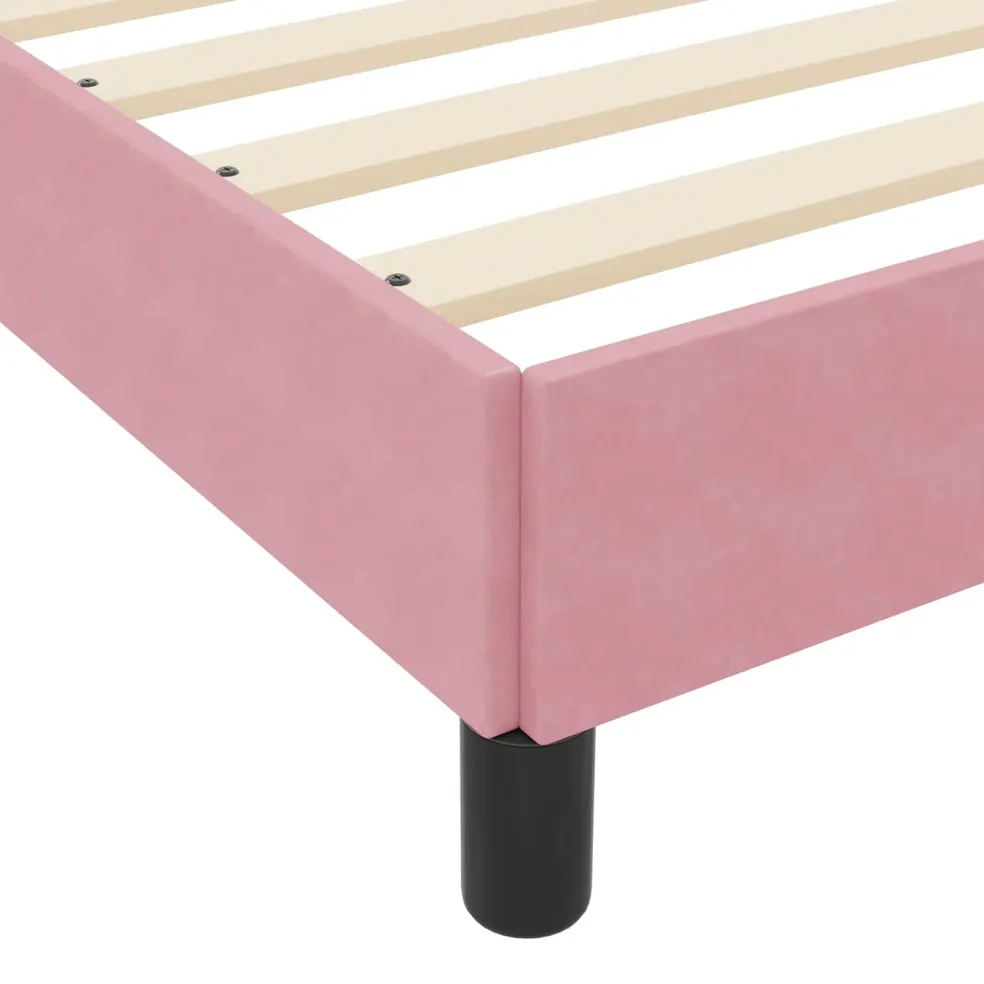 vidaXL Boxspringbed met matras Roze 80 x 200 cm Stof