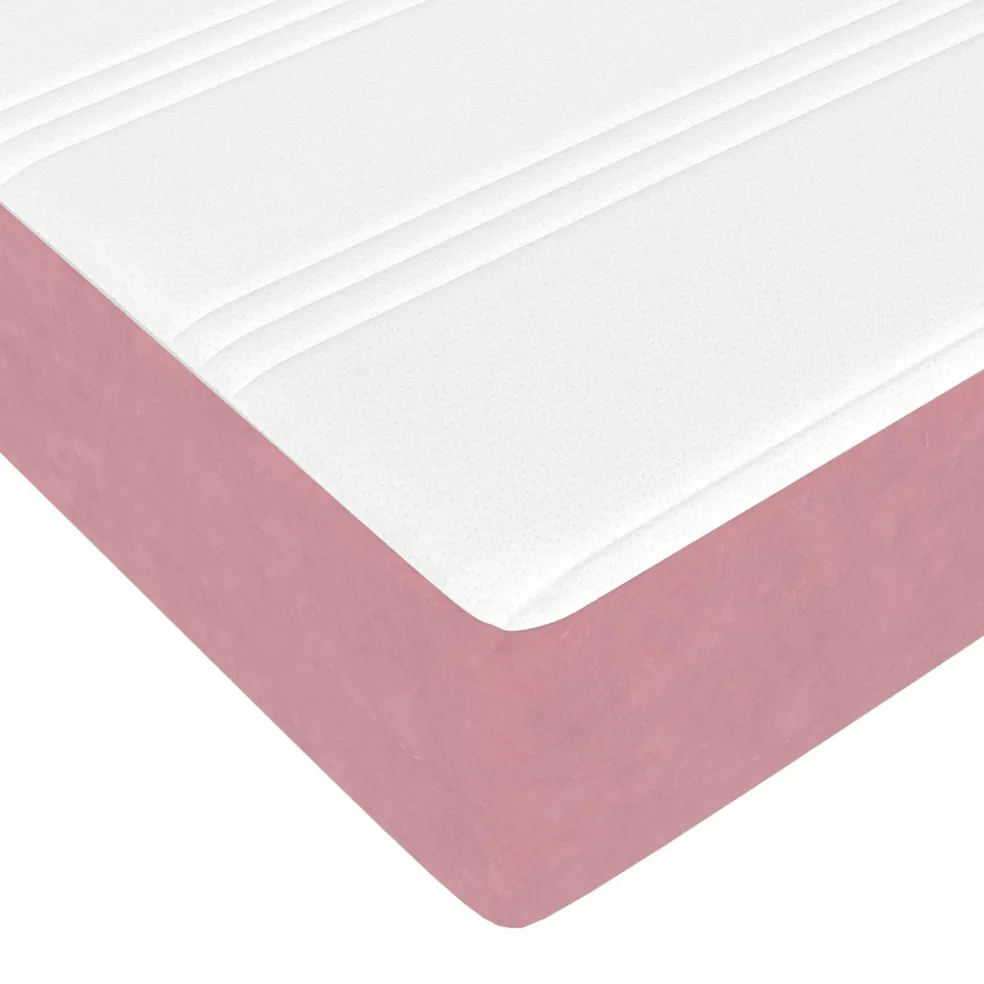 vidaXL Boxspringbed met matras Roze 80 x 200 cm Stof