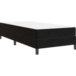 vidaXL Boxspringbed met matras Zwart 80 x 200 cm Stof