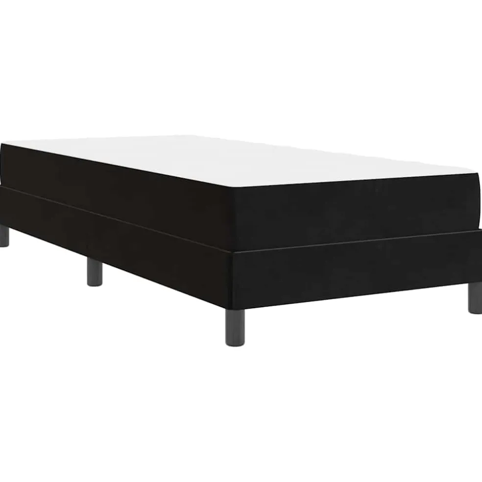vidaXL Boxspringbed met matras Zwart 80 x 200 cm Stof