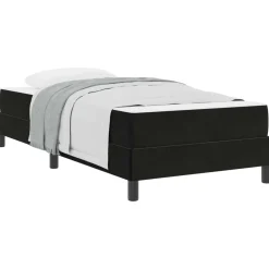 vidaXL Boxspringbed met matras Zwart 80 x 200 cm Stof