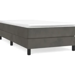 vidaXL Boxspring bed 80x200 cm fluweel donkergrijs