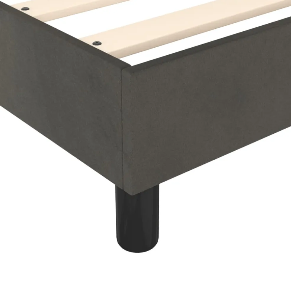 vidaXL Boxspring bed 80x200 cm fluweel donkergrijs