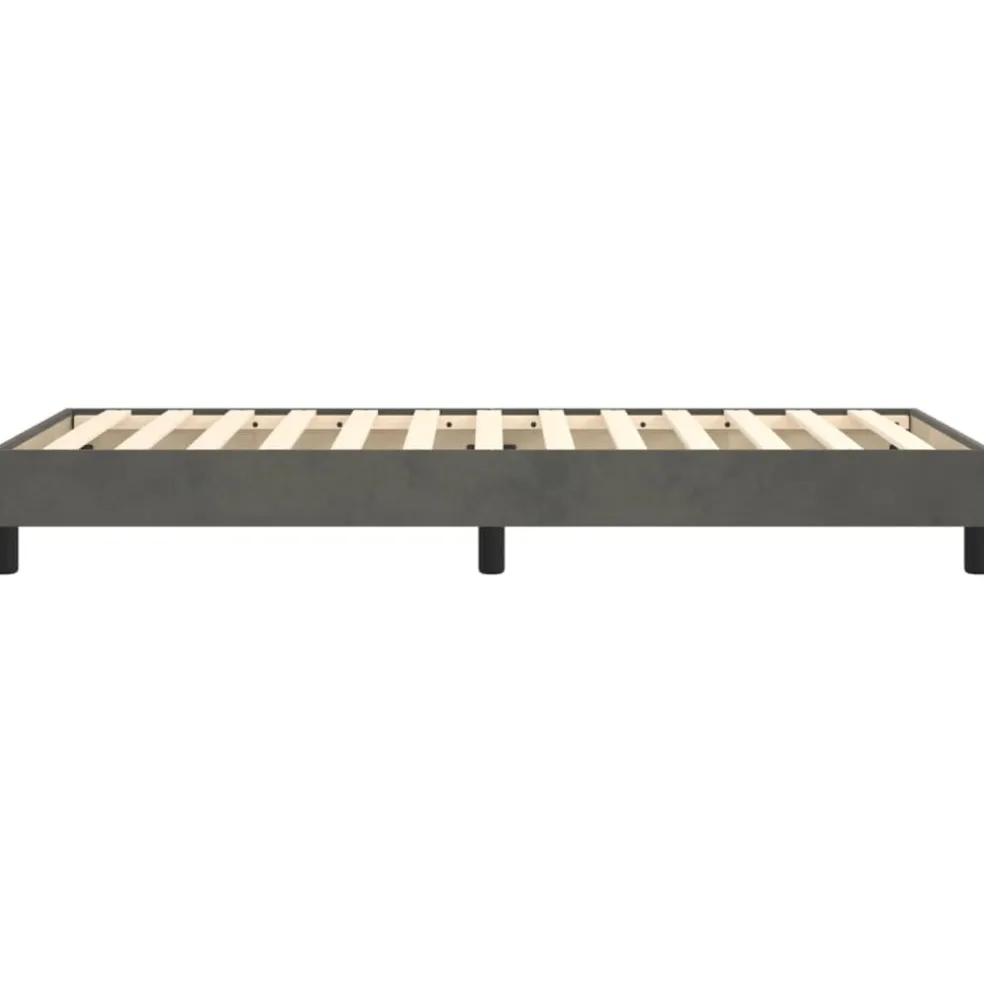 vidaXL Boxspring bed 80x200 cm fluweel donkergrijs