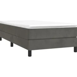 vidaXL Boxspring bed 80x200 cm fluweel donkergrijs