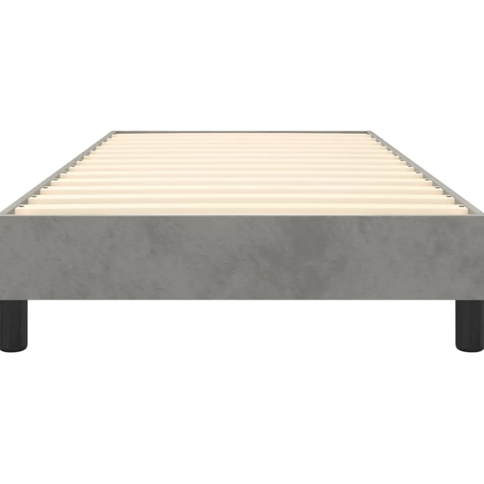 vidaXL Boxspring bed 80x200 cm fluweel lichtgrijs
