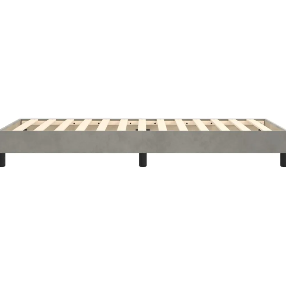 vidaXL Boxspring bed 80x200 cm fluweel lichtgrijs