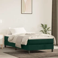 vidaXL Boxspring bed 80x200 cm fluweel donkergroen